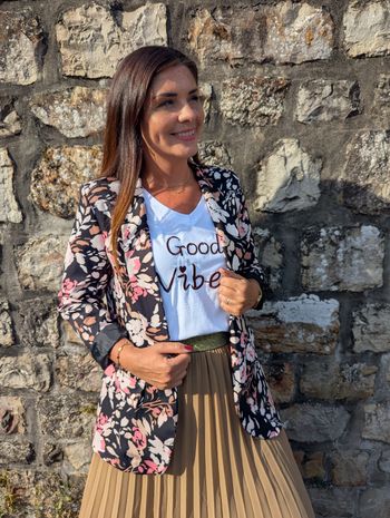 Blazer fluide Toulon noir rose camel
TU