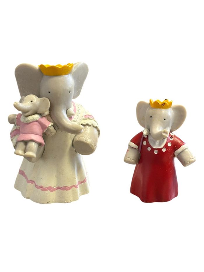 Deux figurines Babar Plastoy