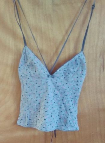 Petit débardeur gris à très fines bretelles - Jennifer