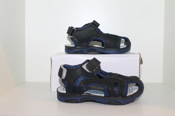 belle sandales nus pieds noire et bleue 30