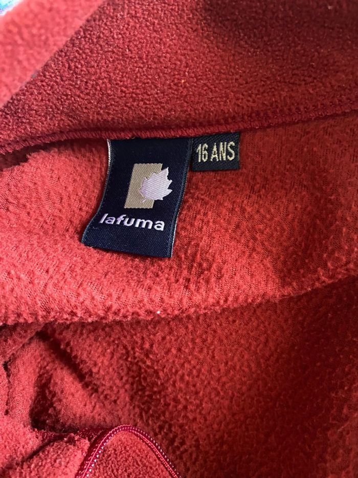 Sweat polaire rouge foncé Lafuma taille 16 ans - photo numéro 4