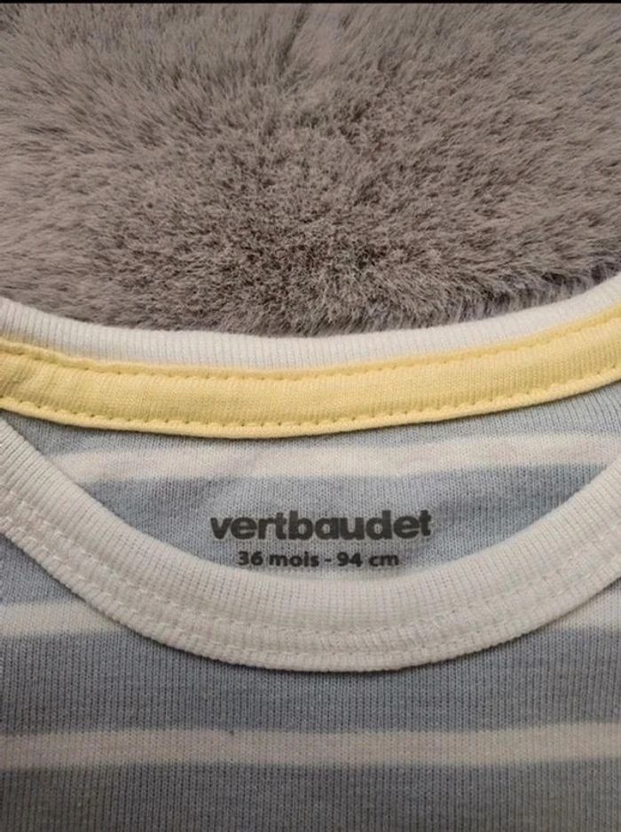 Débardeur Vertbaudet rayé bleu et blanc 3 ans - photo numéro 5