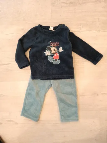 Pyjama chaud en polaire Mickey 18 mois