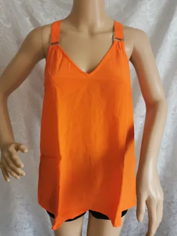 Top orange. Taille 36. Promod