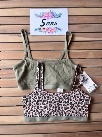 Lot brassières en coton 5 ans