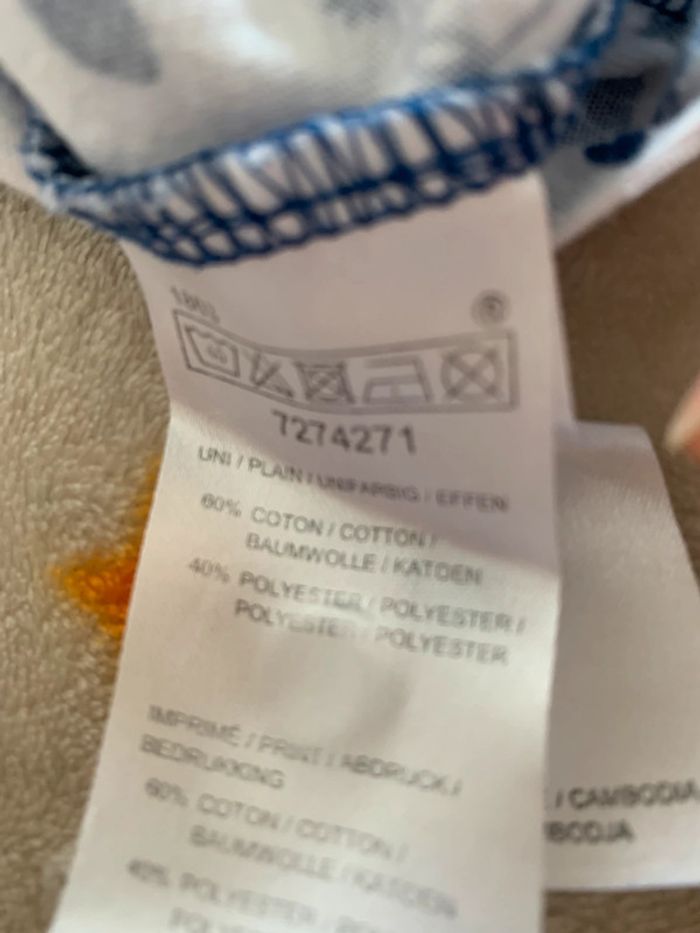 Ensemble Robe et Leggings Bleu et Blanc 18M - photo numéro 5