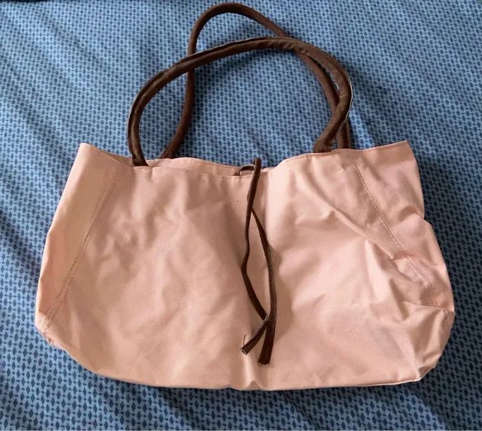 Petit sac à main rose et marron