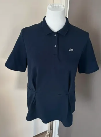 Lacoste, T-shirt, polo, haut bleu marine, femme, taille M/38