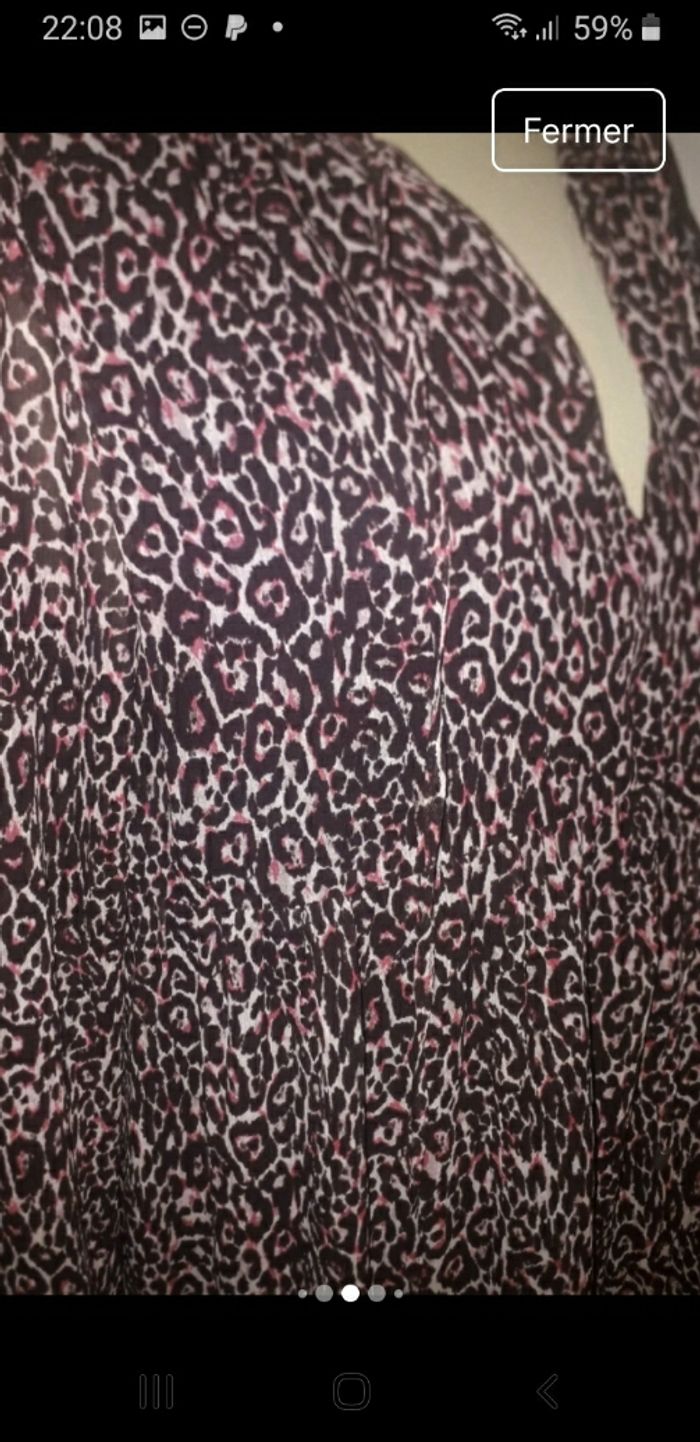 Super robe automne hiver à volants leopard Ikks taille 40 - photo numéro 3