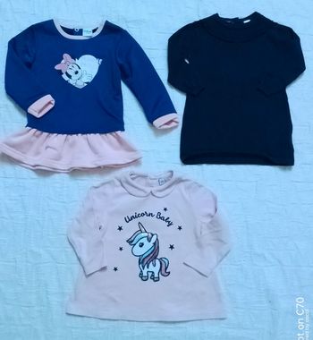 Lot robes licorne Minnie Disney coton