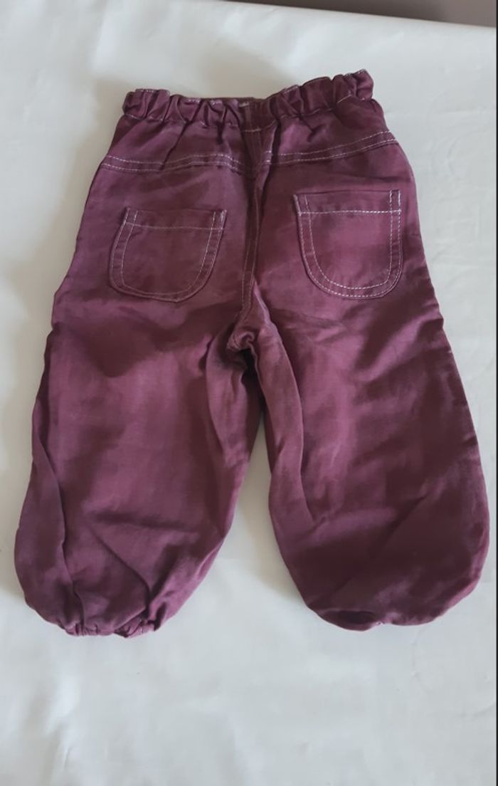 Pantalon bordeaux 12 mois - photo numéro 2