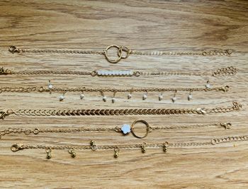 Bracelet tendance doré lot bijoux fantaisie zing inoxydable femme cadeau