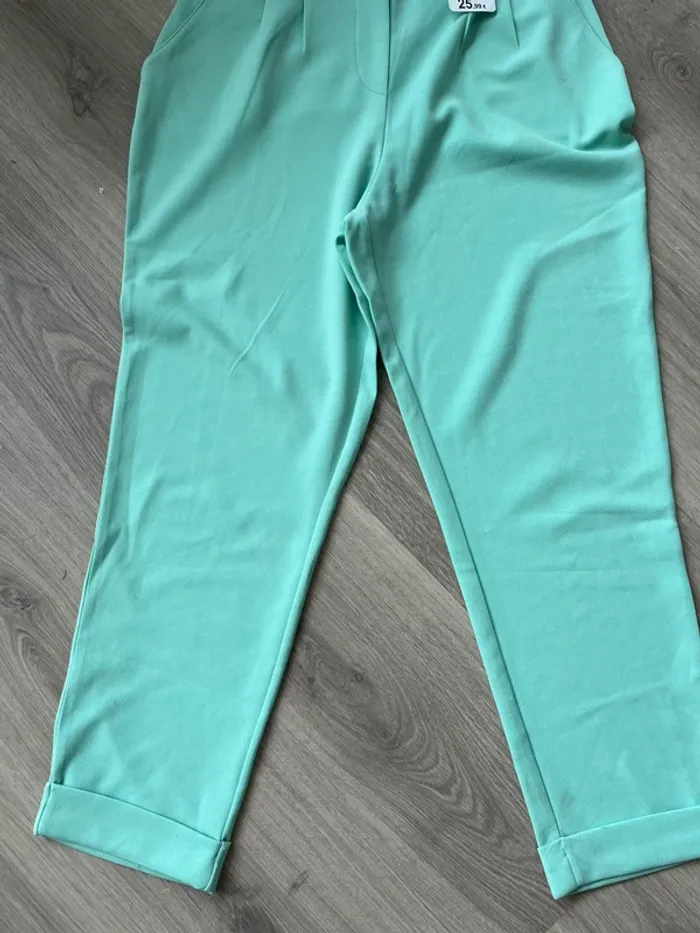 Pantalon terranova vert bleu turquoise taille XXS neuf