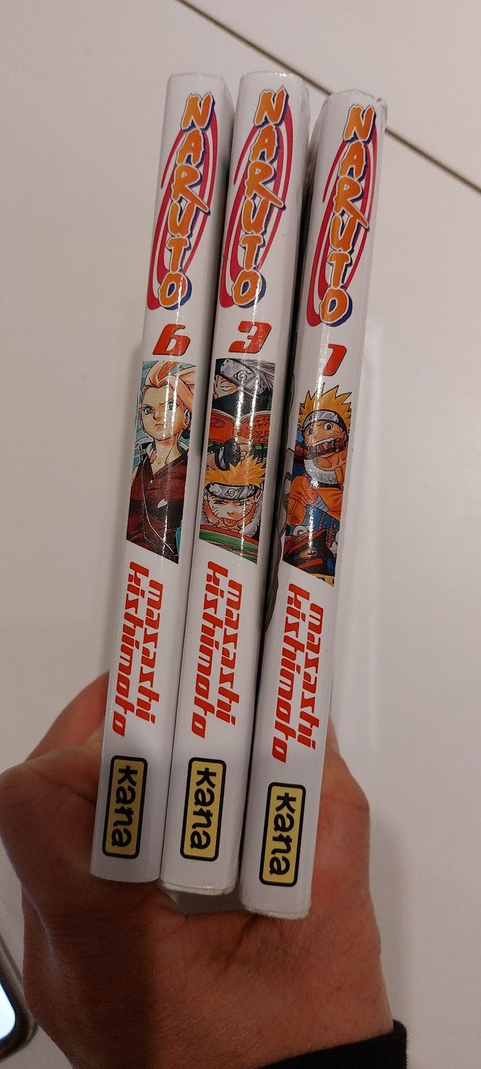 Lot de 3 tome de naruto 1 3 6