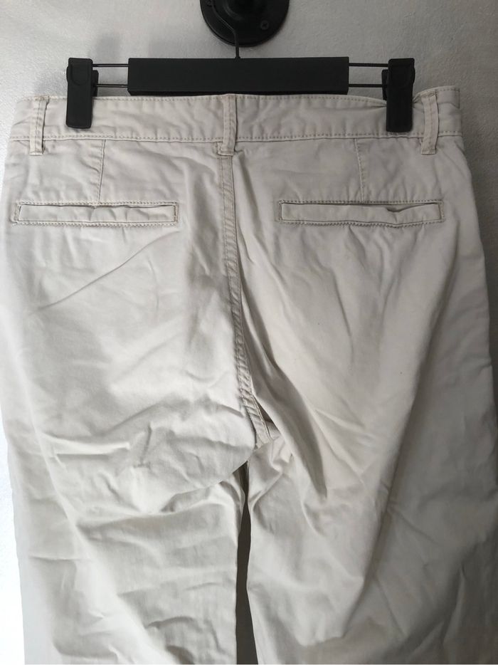Pantalon homme taille 38 couleur blanc/crème - photo numéro 3