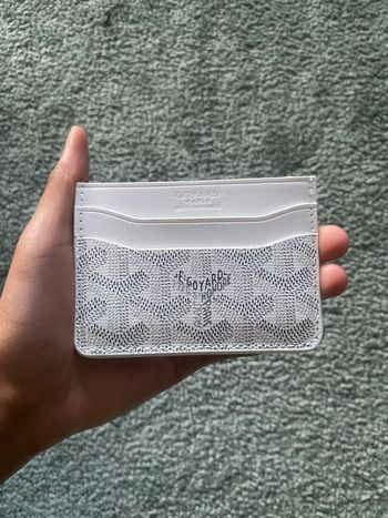 Porte carte Goyard saint Sulpice blanc 