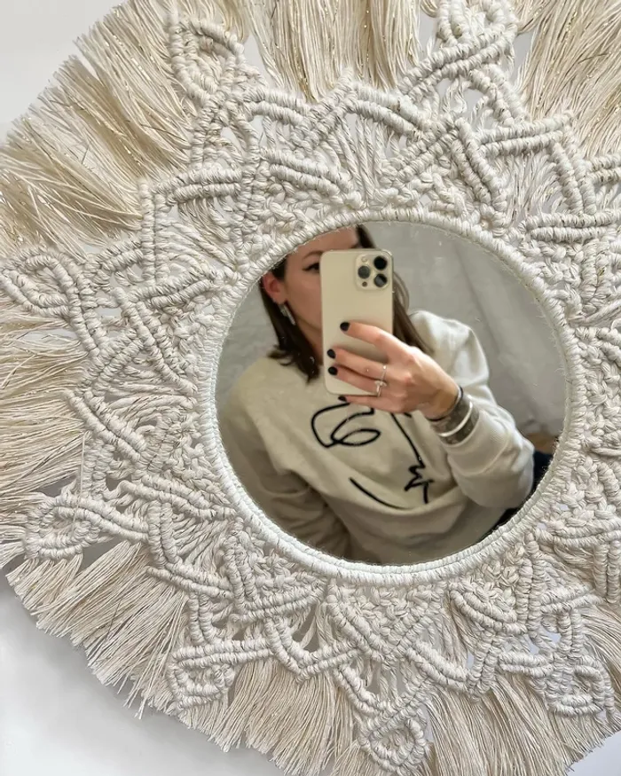 Miroir macramé - photo numéro 3