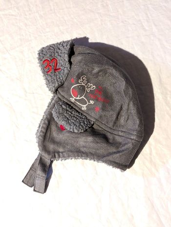 Bonnet Cache Oreilles Dessin Renne Fermeture Scratch Animal Vêtement Accessoire Petits Enfants Bébés
