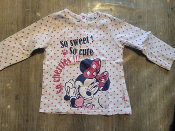 T shirt manche longue minnie - 9 mois 