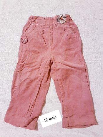 Pantalon velour sergent major 18 mois