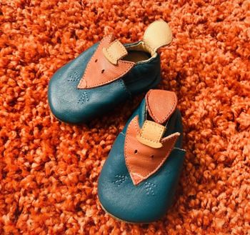 Chaussons en cuir Les tartempois, Moulin Roty