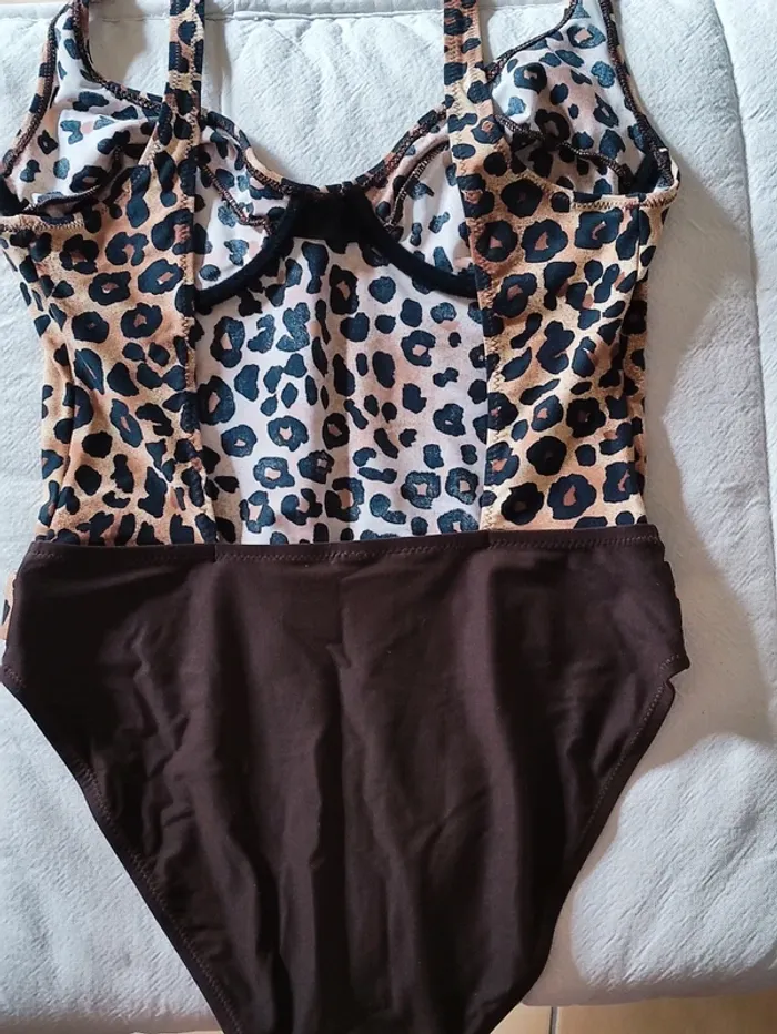 🐆 maillot imprimé léopard 💋vintage années 90 - photo numéro 4