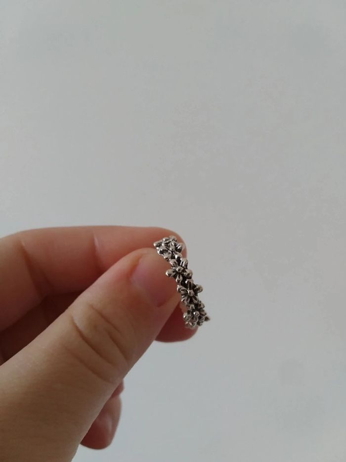 Bague fleurie argenté - photo numéro 4