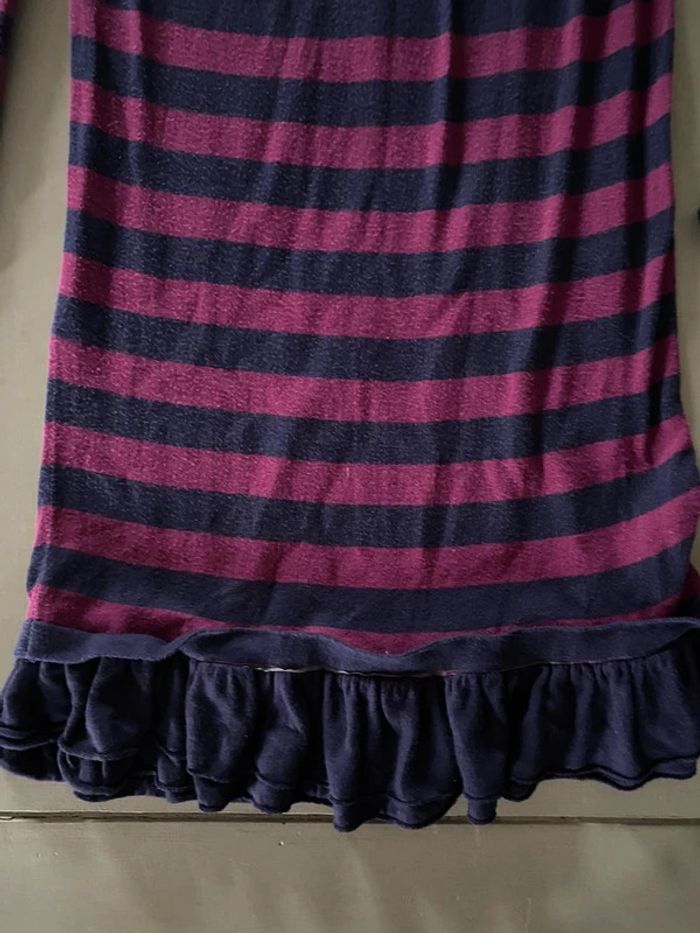 Robe maille à rayures violette/rose Okaidi 10 ans - photo numéro 2