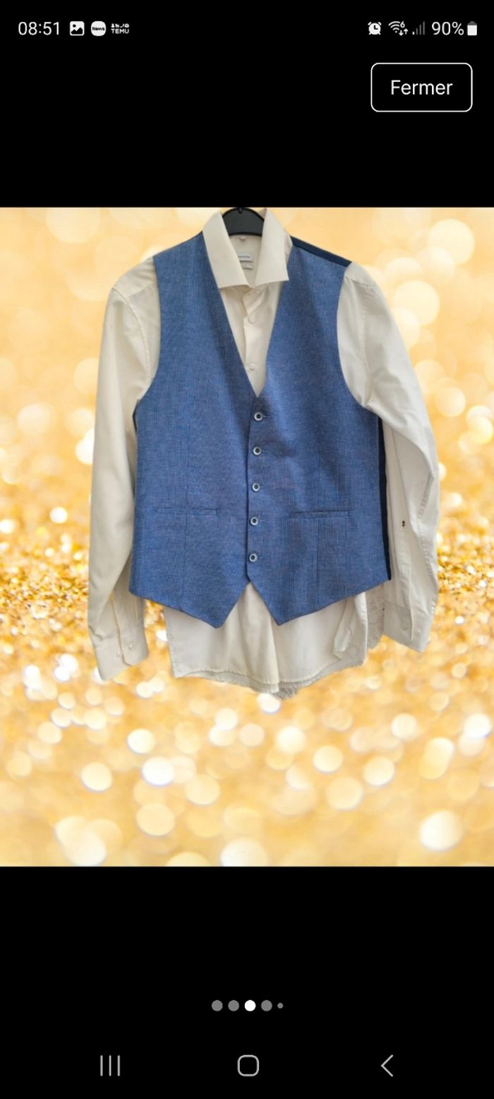 Costume bleu homme taille L - photo numéro 2