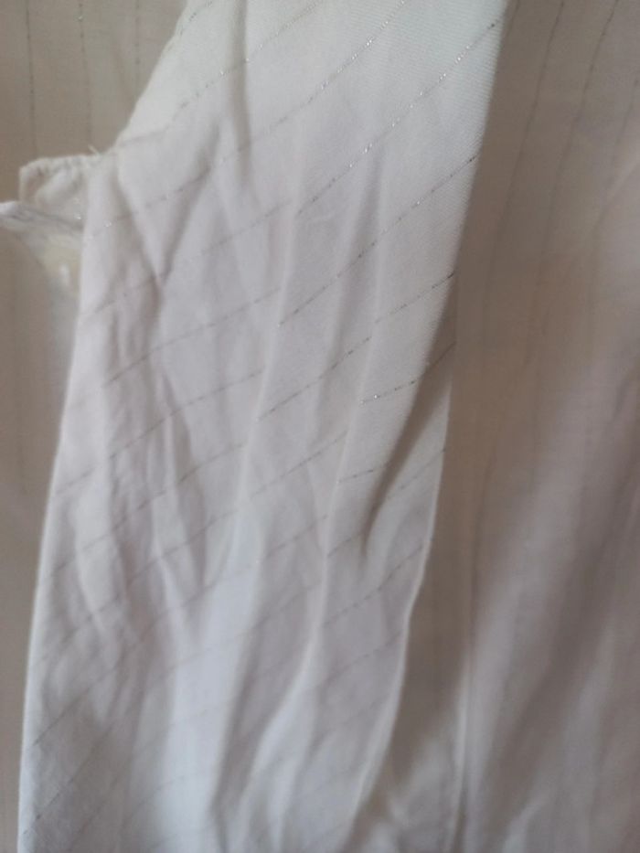 Chemise blanche avec brillant argent - photo numéro 6