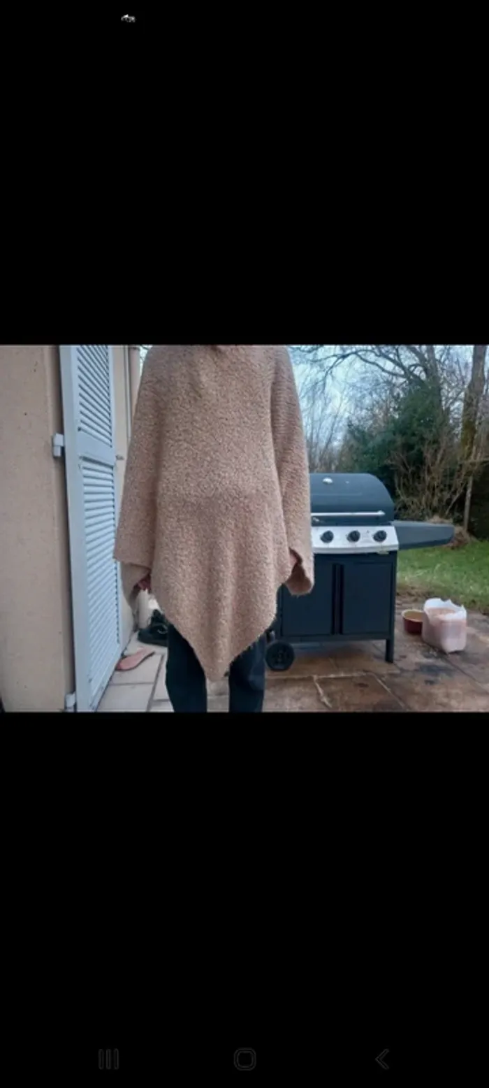 Gros poncho ultra-confort pure laine - photo numéro 8
