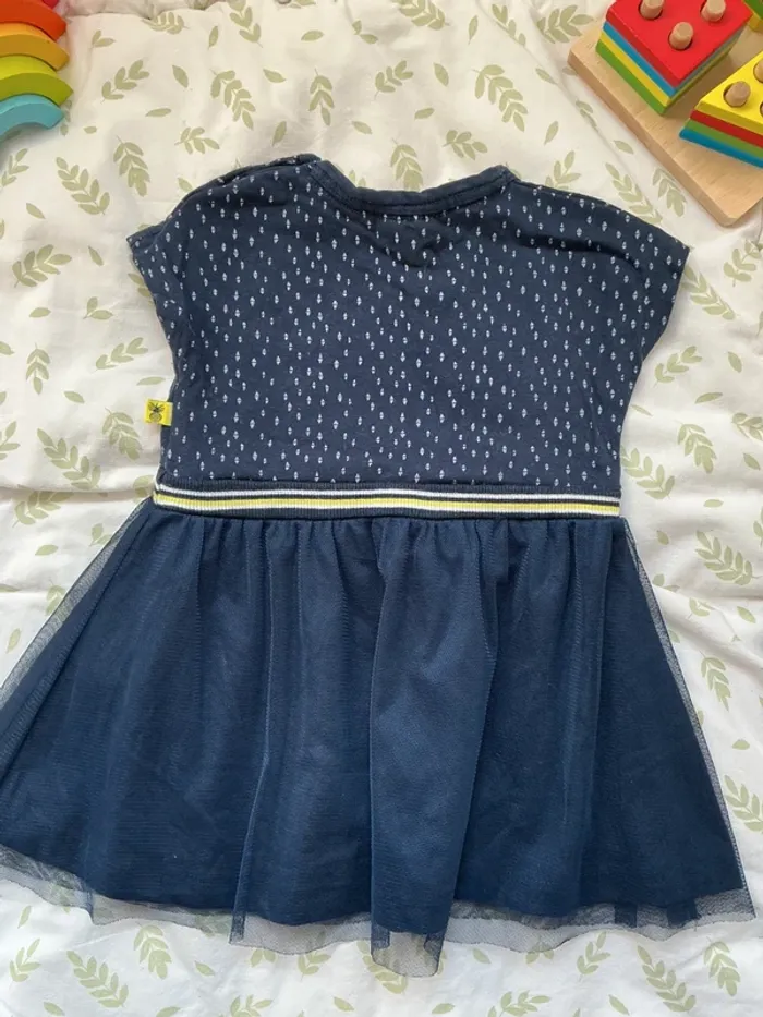 robe manches courtes marine jupe en tulle avec jupon 12 mois pommette - photo numéro 8