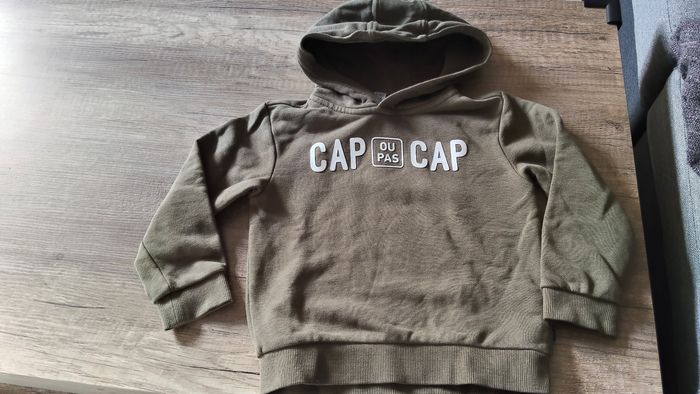 Sweat à capuche "cap ou pas cap" 4 ans - photo numéro 2