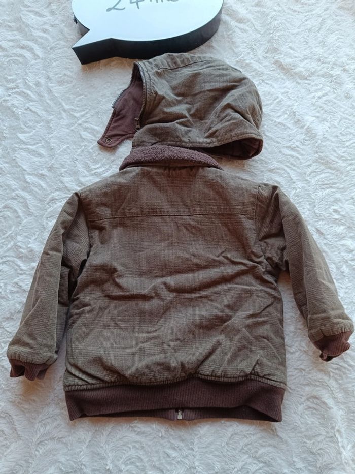 Manteau blouson zippé hiver avec capuche amovible Garçon 24 mois La compagnie des petits - photo numéro 13