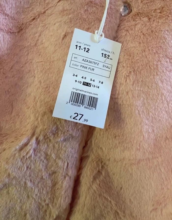 Veste sans manches boléro Original marines en fausse fourrure taille 11 12 ans Neuf - photo numéro 3