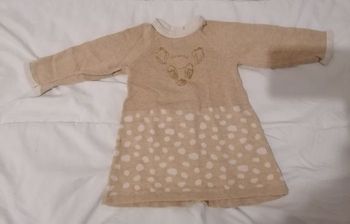 Robe beige chaude Disney 3 mois 