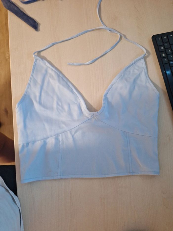 Débardeur bleu clair taille L - photo numéro 4