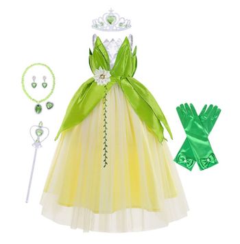 Déguisement robe princesse nénuphar et ces accessoires Taille 5-6ans