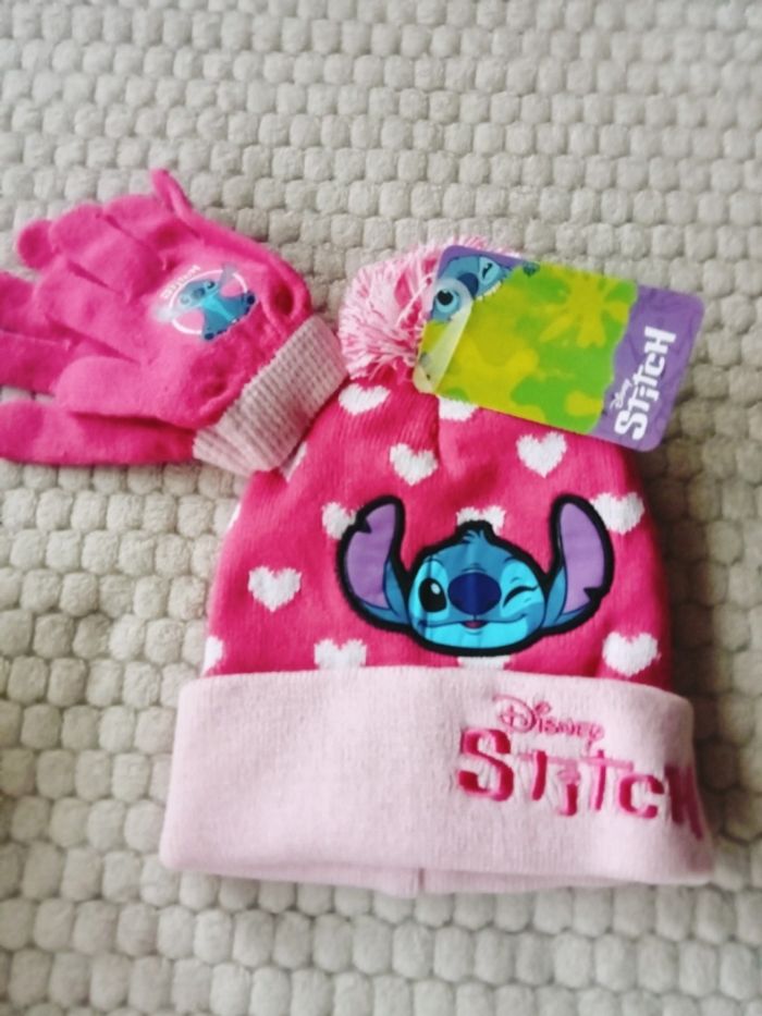 Ensemble bonnet avec gants Stitch 54cm - photo numéro 2