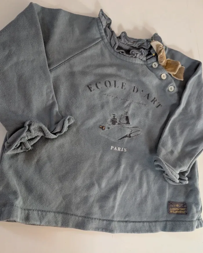 Pull sweat fille coton Lanidor kid 2 ans - photo numéro 2