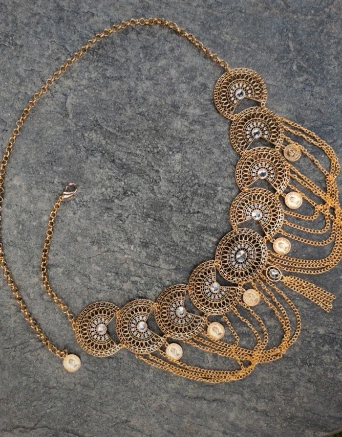 A36 ceinture chaîne de corps doré or tendance réglable - photo numéro 3