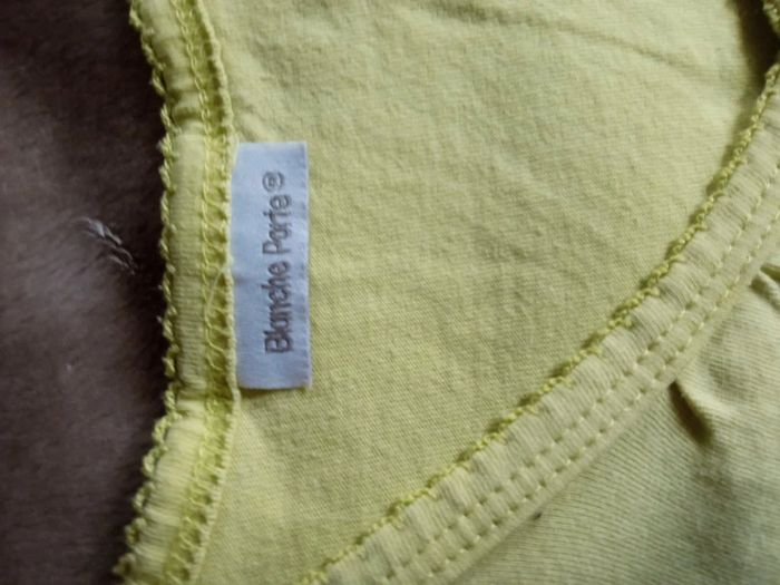 Débardeur vert pomme blanche porte taille 2 - photo numéro 2