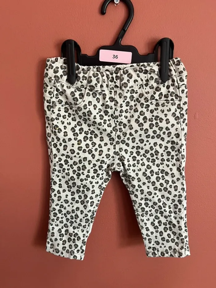 Pantalon « jean » imprimé léopard