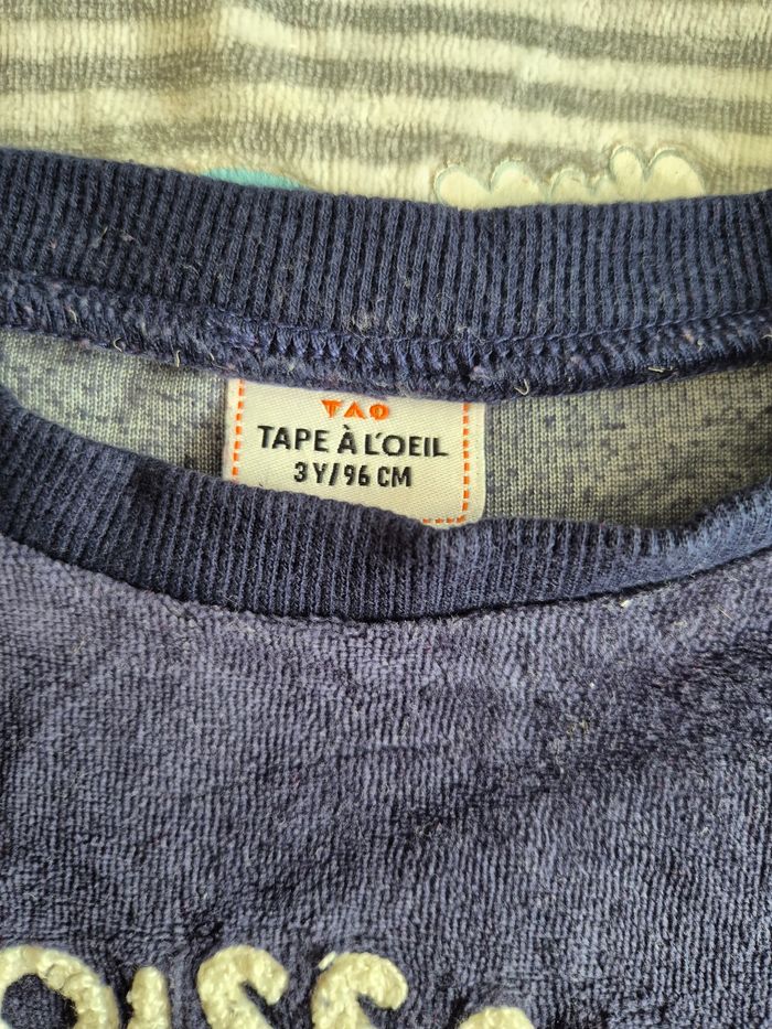 3 hauts de pyjamas en velours garçon 3 ans - photo numéro 3