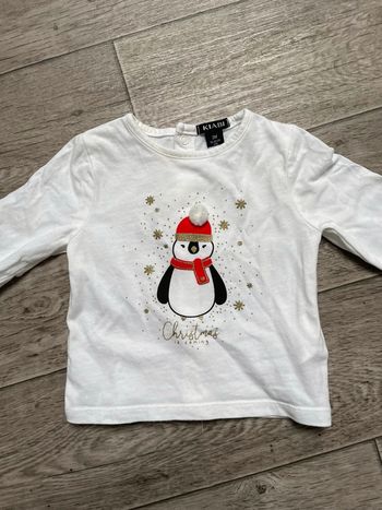 Tshirt manches longues Noel Kiabi 3 mois