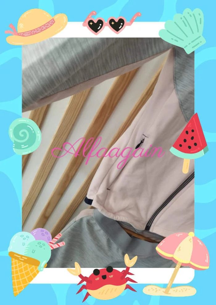 Ensemble sport kalenji rose gris 10ans - photo numéro 4