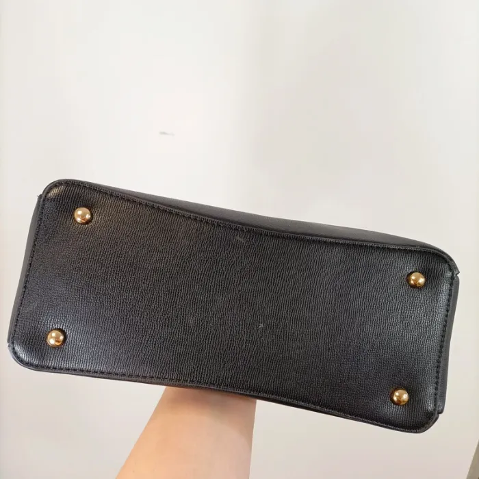 Sac noir Gallantry Paris porté main/fépaule zippé à anses rigides S039 - photo numéro 12