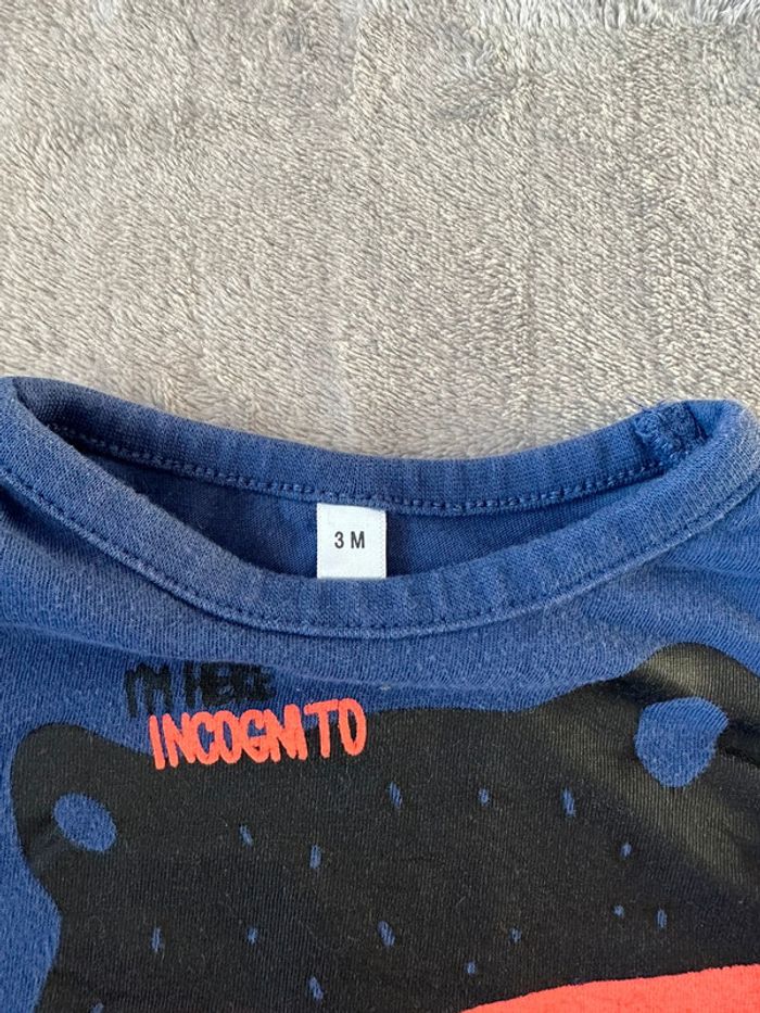 Tee-shirt manches longues - 3 mois - Carrefour - photo numéro 3