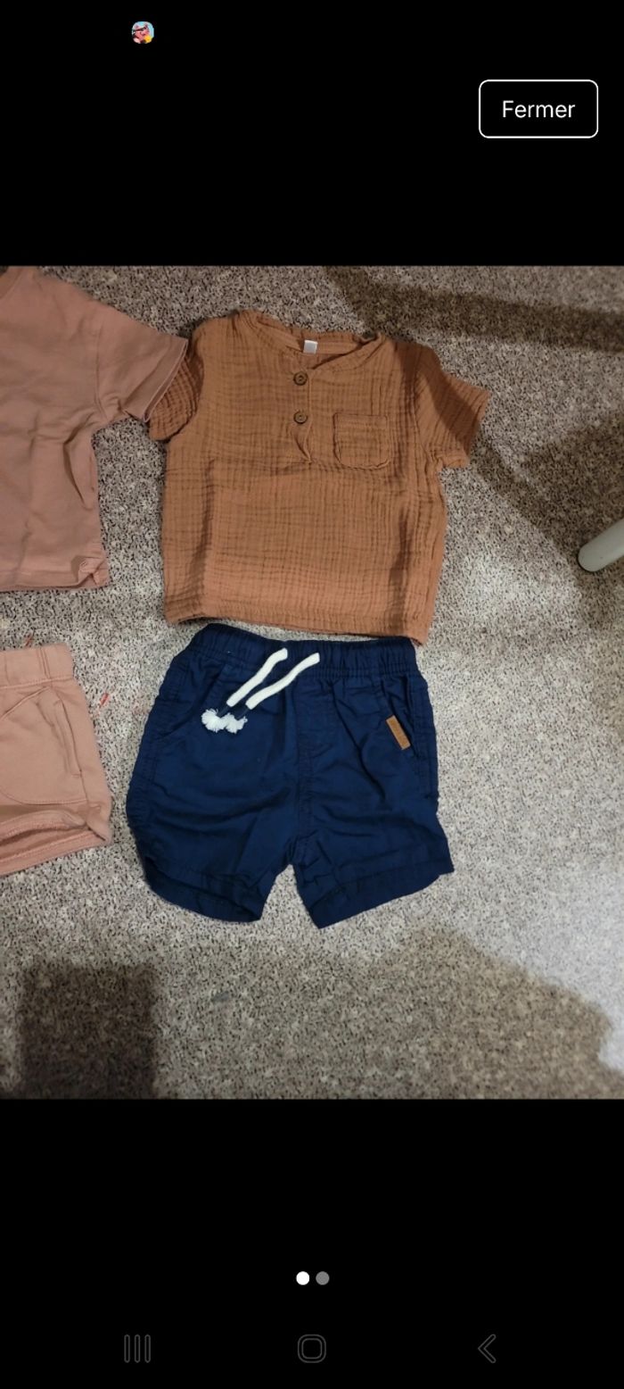 Ensemble short maillot 3mois