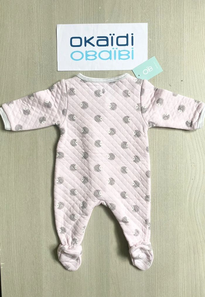 Pyjama grenouillère petits hérissons 1 mois 53cm OBAIBI - photo numéro 2